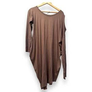 Synthia Psarru Couture Asymmetrical Stretchable Tunic Lagenlook Dress‎ Size XL